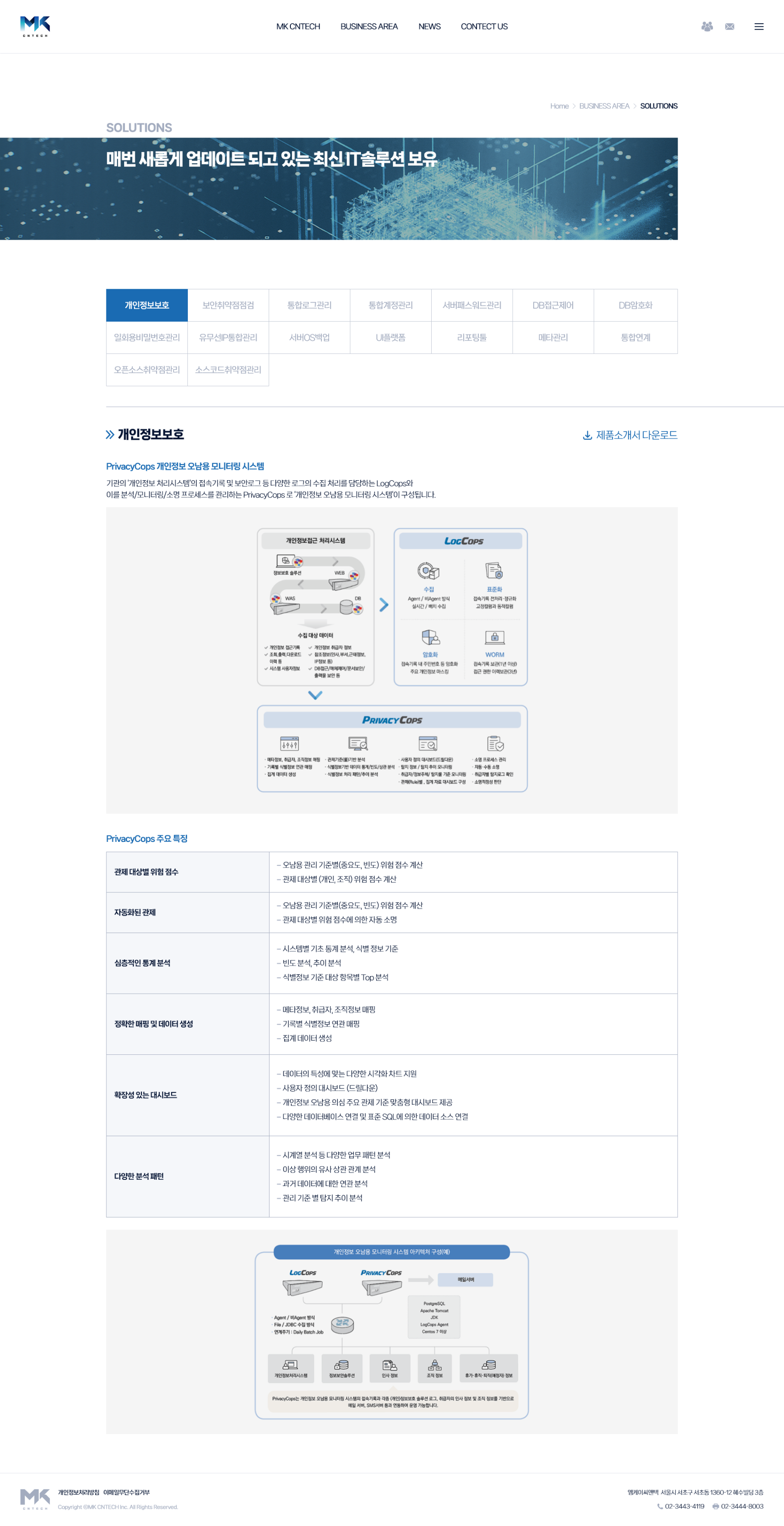 엠케이씨앤택 화면 이미지